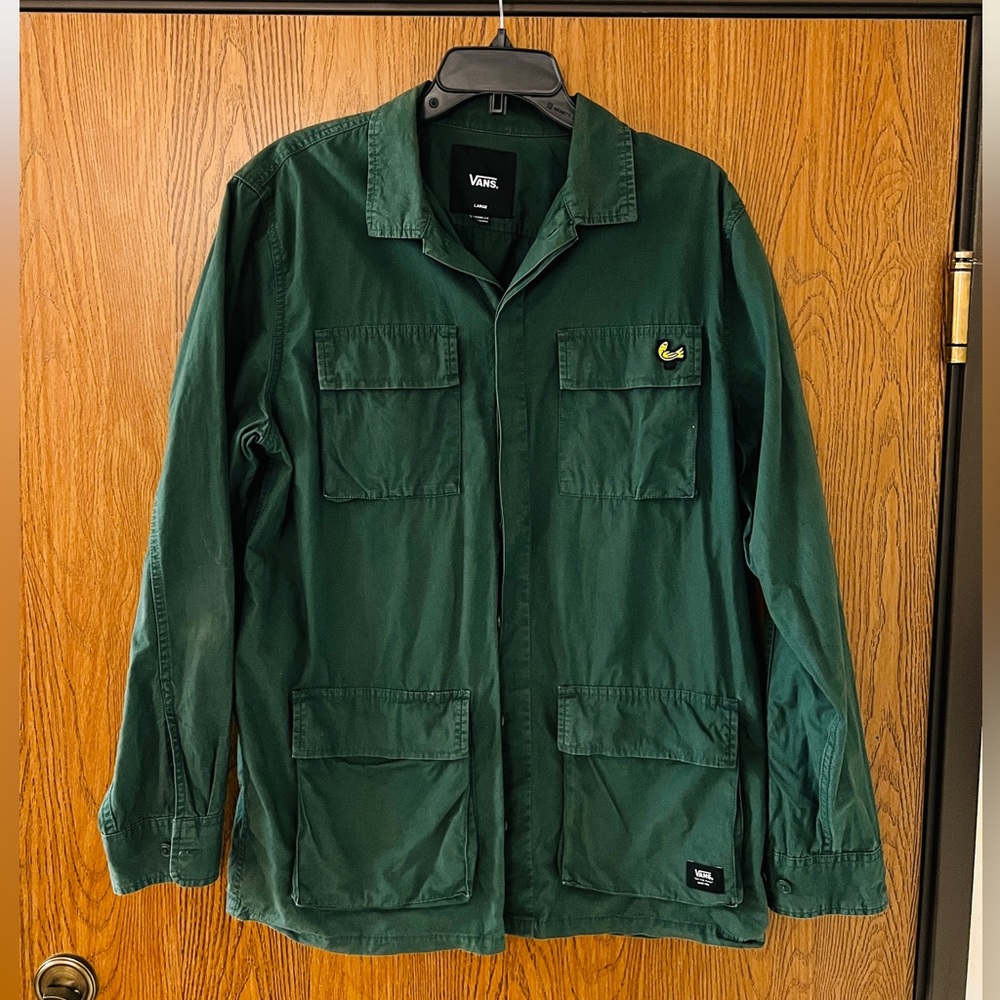 Vans Trippy Men’s Large Shacket - Green, Classic Fit